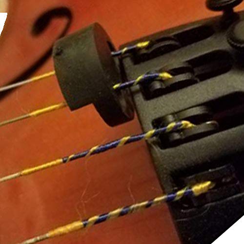 Amgate 4 PCS Rubber Violin Practice Mute Set  Included 2 PCS Claw Style & 2 PCS Round Tourte Style  Black - Image 5